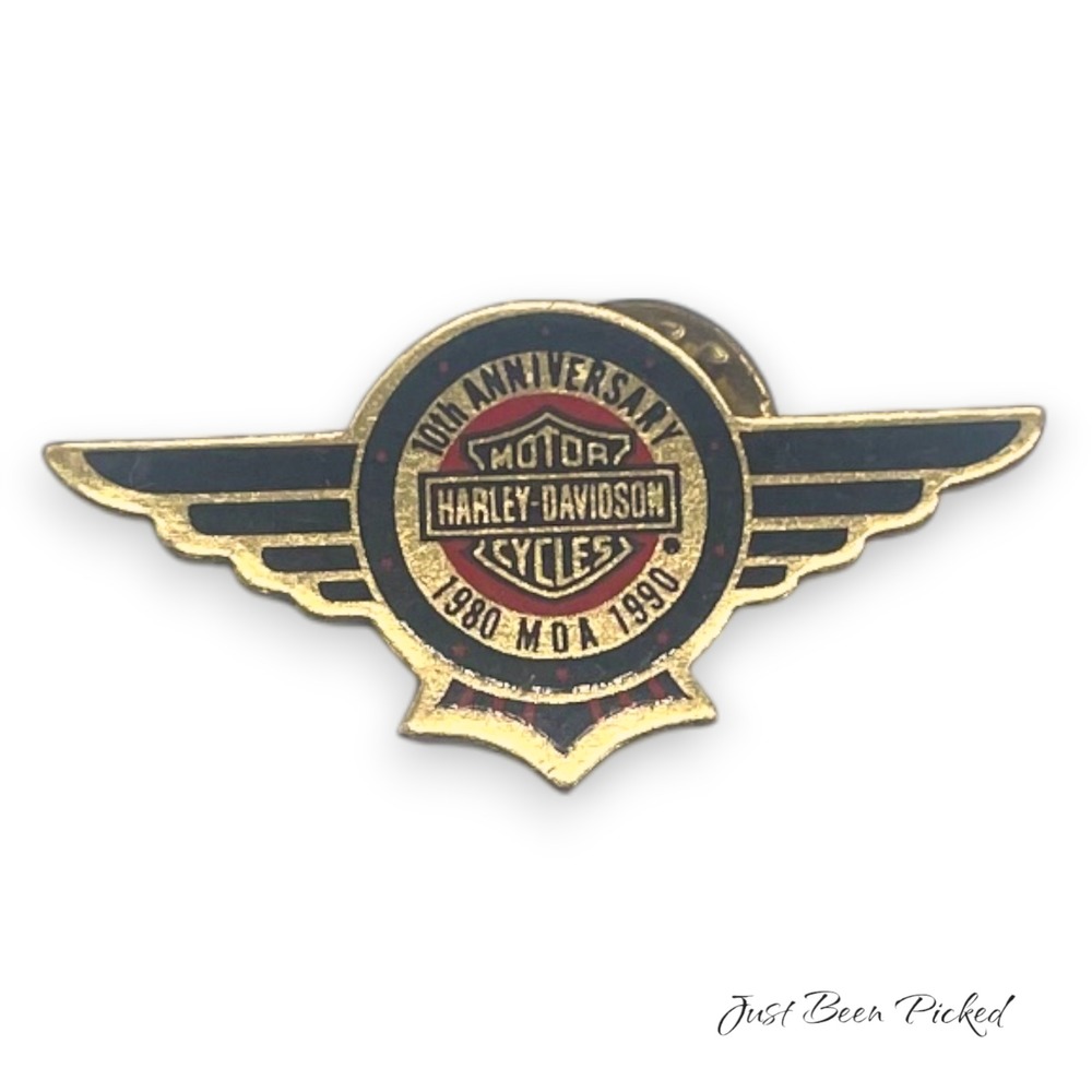 Harley 10th Anniversary‎ Pin 1980-1990 MDA